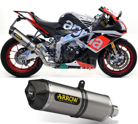 SCARICO COMPLETO OMOLOGATO OPEN ARROW RACE-TECH IN TITANIO CON FONDELLO IN CARBY COMPATIBILE CON APRILIA RSV4 RSV-4 RF 15/16