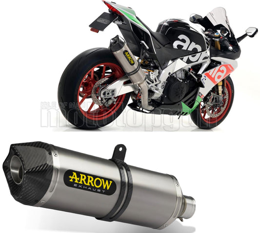 SCARICO COMPLETO OMOLOGATO OPEN ARROW RACE-TECH IN TITANIO CON FONDELLO IN CARBY COMPATIBILE CON APRILIA RSV4 RSV-4 RR 17/18