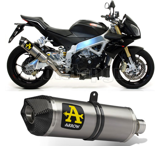 SCARICO COMPLETO OMOLOGATO OPEN ARROW RACE-TECH IN TITANIO CON FONDELLO IN CARBY COMPATIBILE CON APRILIA TUONO V4-R APRC 11/15