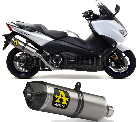 SCARICO OMOLOGATO ARROW RACE-TECH IN TITANIO CON FONDELLO IN CARBY COMPATIBILE CON YAMAHA TMAX T-MAX 530 17/19