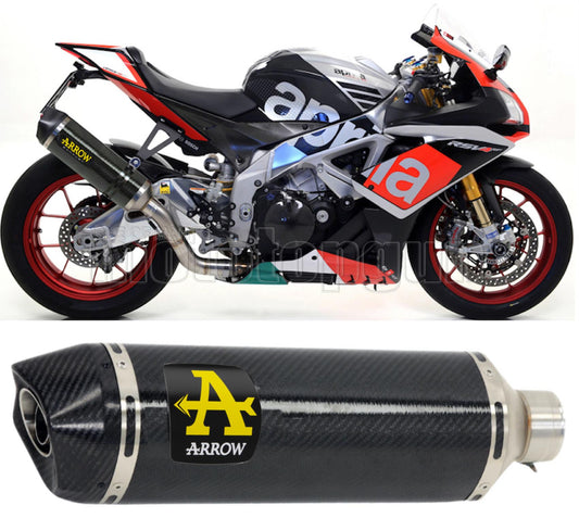 SCARICO COMPLETO OMOLOGATO OPEN ARROW RACE-TECH IN CARBONIO CON FONDELLO IN CARBY COMPATIBILE CON APRILIA RSV4 RSV-4 RF 15/16