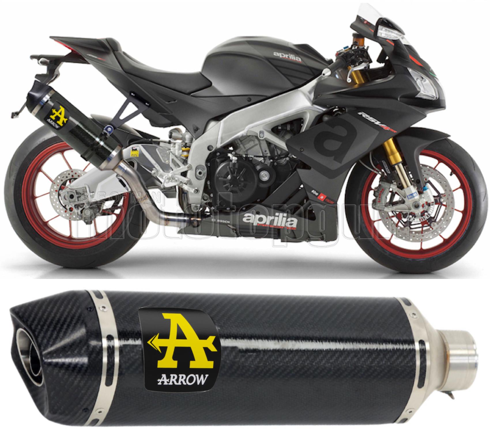 SCARICO COMPLETO OMOLOGATO OPEN ARROW RACE-TECH IN CARBONIO CON FONDELLO IN CARBY COMPATIBILE CON APRILIA RSV4 RSV-4 RF 17/18