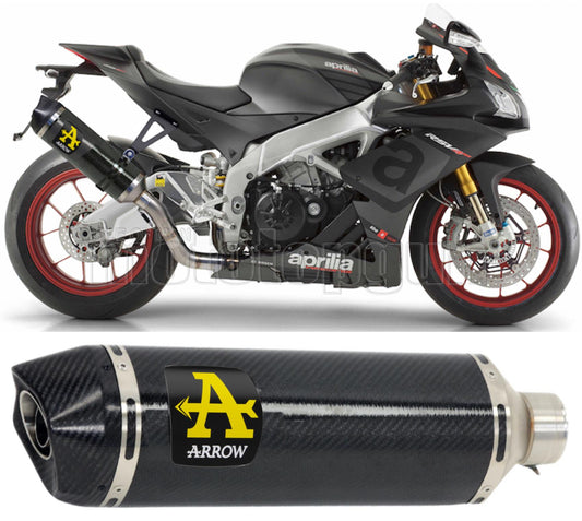 SCARICO COMPLETO OMOLOGATO OPEN ARROW RACE-TECH IN CARBONIO CON FONDELLO IN CARBY COMPATIBILE CON APRILIA RSV4 RSV-4 RF 17/18