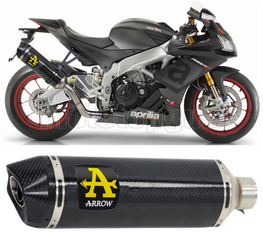 SCARICO COMPLETO OMOLOGATO OPEN ARROW RACE-TECH IN CARBONIO CON FONDELLO IN CARBY COMPATIBILE CON APRILIA RSV4 RSV-4 RR 15/16