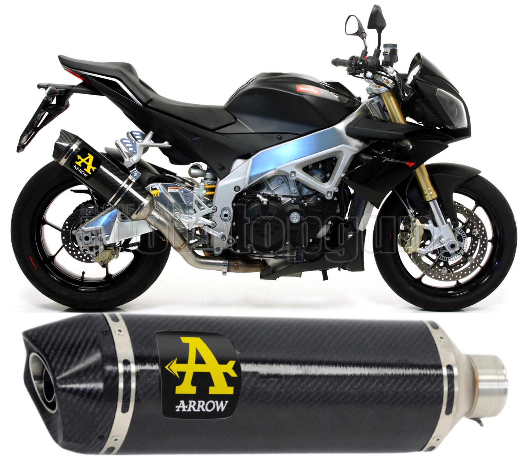 SCARICO COMPLETO OMOLOGATO OPEN ARROW RACE-TECH IN CARBONIO CON FONDELLO IN CARBY COMPATIBILE CON APRILIA TUONO V4-R 11/15
