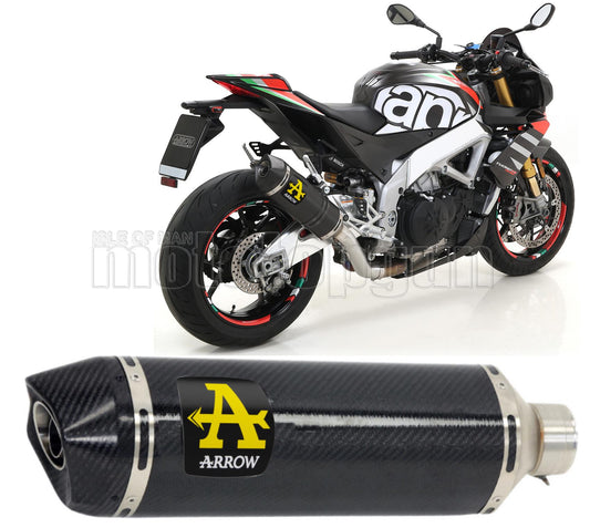 SCARICO OMOLOGATO OPEN ARROW RACE-TECH IN CARBONIO CON FONDELLO IN CARBY COMPATIBILE CON APRILIA TUONO V4 1100 FACTORY 19/20
