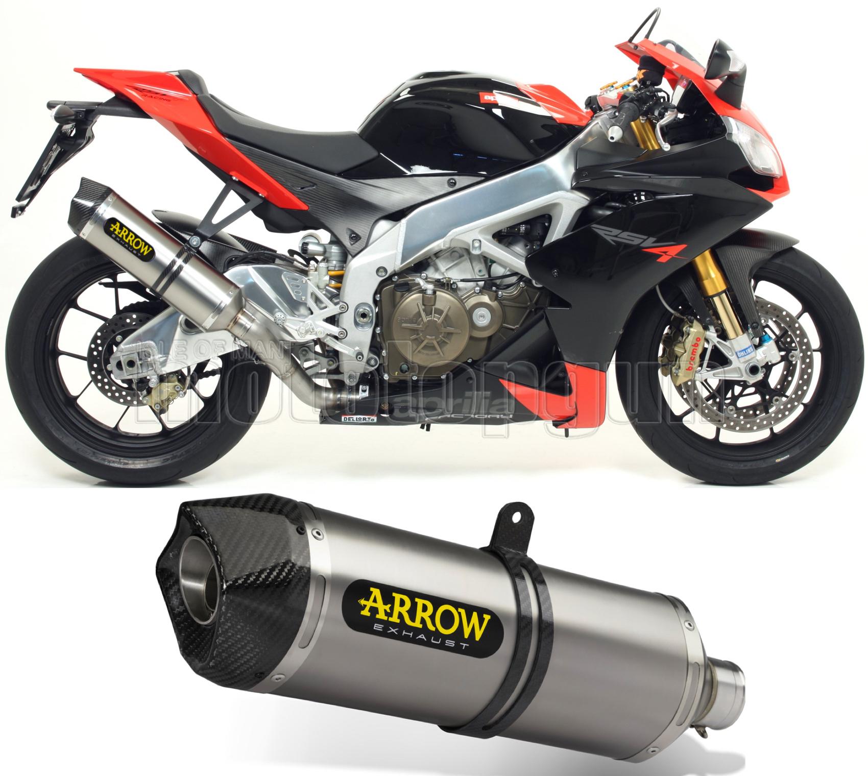 SCARICO COMPLETO OMOLOGATO OPEN ARROW RACE-TECH IN ALLUMINIO CON FONDELLO IN CARBY COMPATIBILE CON APRILIA RSV4 RSV-4 FACTORY 09/15