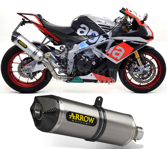 SCARICO COMPLETO OMOLOGATO OPEN ARROW RACE-TECH IN ALLUMINIO CON FONDELLO IN CARBY COMPATIBILE CON APRILIA RSV4 RSV-4 RF 15/16