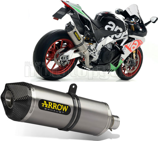 SCARICO COMPLETO OMOLOGATO OPEN ARROW RACE-TECH IN ALLUMINIO CON FONDELLO IN CARBY COMPATIBILE CON APRILIA RSV4 RSV-4 RR 17/18