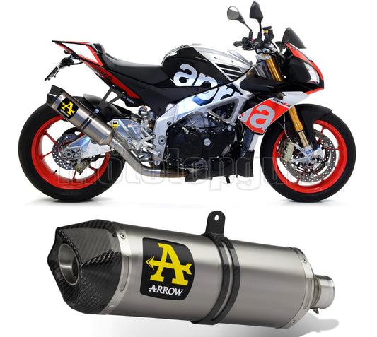 SCARICO COMPLETO OMOLOGATO OPEN ARROW RACE-TECH IN ALLUMINIO CON FONDELLO IN CARBY COMPATIBILE CON APRILIA TUONO V4 1100 RR 17/18