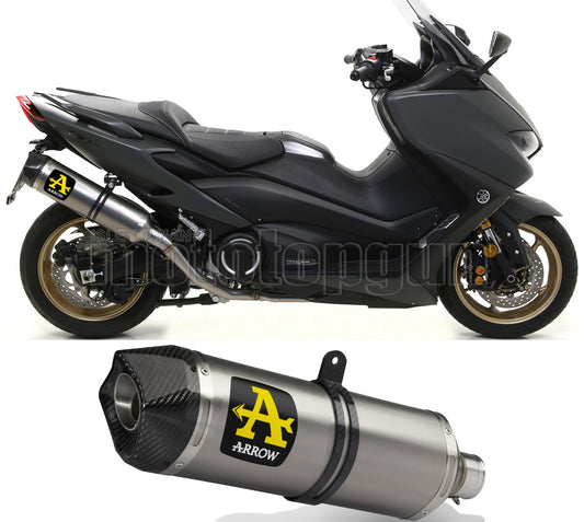 SCARICO OMOLOGATO ARROW RACE-TECH IN ALLUMINIO CON FONDELLO IN CARBY COMPATIBILE CON YAMAHA TMAX T-MAX 560 20/21
