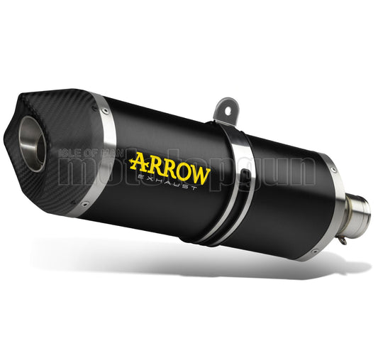 SCARICO OMOLOGATO OPEN ARROW RACE-TECH IN ALLUMINIO NERO CON FONDELLO IN CARBY COMPATIBILE CON APRILIA RSV 1100 FACTORY 19/20