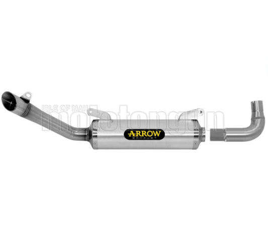 SCARICO OMOLOGATO ARROW THUNDER IN ALLUMINIO CON FONDELLO IN INOX COMPATIBILE CON APRILIA RS4 125 17/18
