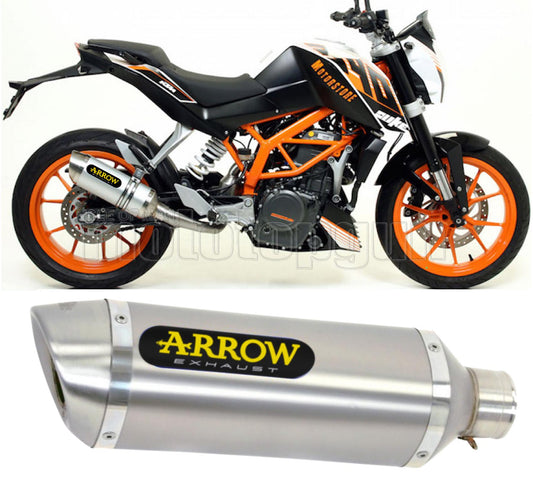SCARICO COMPLETO OMOLOGATO OPEN ARROW THUNDER IN ALLUMINIO CON FONDELLO IN INOX COMPATIBILE CON KTM DUKE 390 13/16