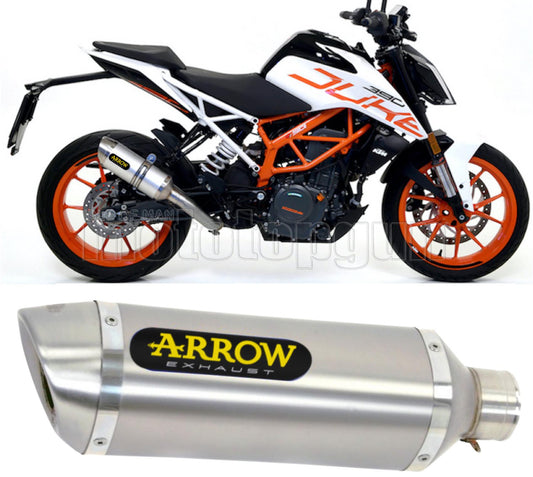SCARICO OMOLOGATO ARROW THUNDER IN ALLUMINIO CON FONDELLO IN INOX COMPATIBILE CON KTM DUKE 390 17/20