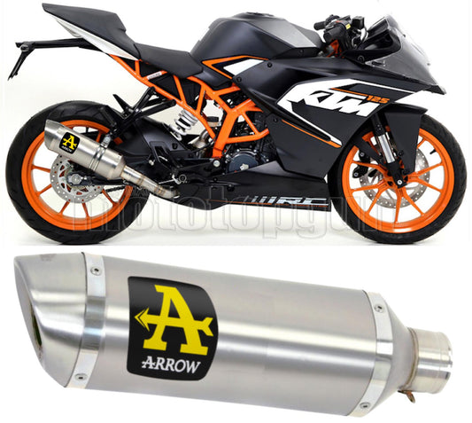 SCARICO OMOLOGATO ARROW THUNDER IN ALLUMINIO CON FONDELLO IN INOX COMPATIBILE CON KTM RC 125 17/20