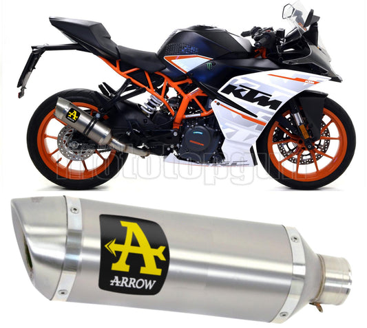 SCARICO COMPLETO OMOLOGATO OPEN ARROW THUNDER IN ALLUMINIO CON FONDELLO IN INOX COMPATIBILE CON KTM RC 390 15/16