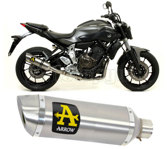 SCARICO COMPLETO OMOLOGATO OPEN ARROW THUNDER IN ALLUMINIO CON FONDELLO IN INOX COMPATIBILE CON YAMAHA MT07 MT-07 14/20