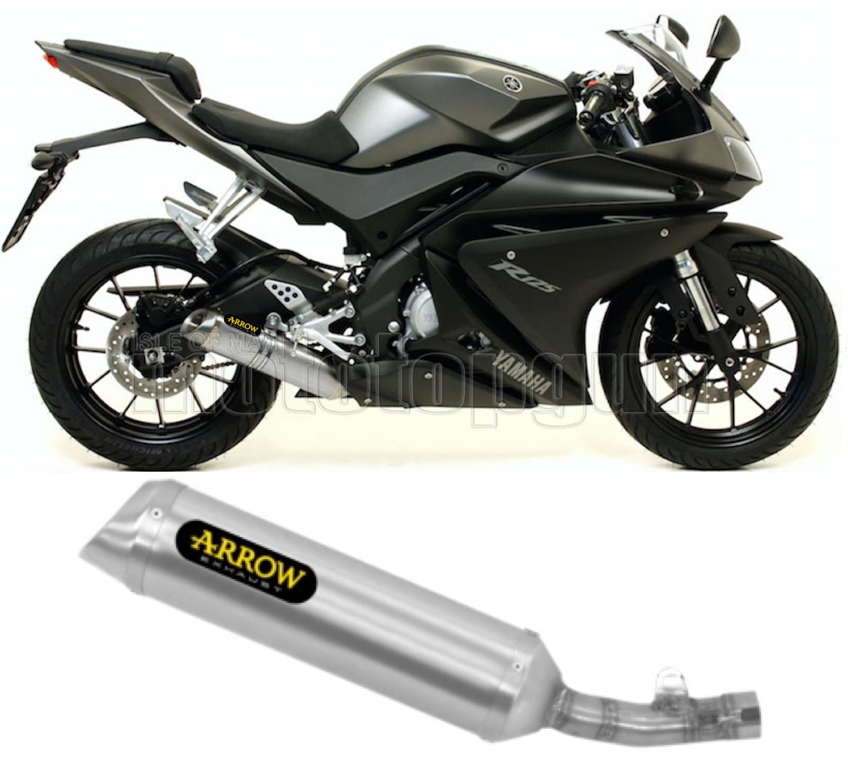 SCARICO COMPLETO OMOLOGATO CATALIZZATO ARROW THUNDER IN ALLUMINIO CON FONDELLO IN INOX COMPATIBILE CON YAMAHA YZF R125 R-125 14/16