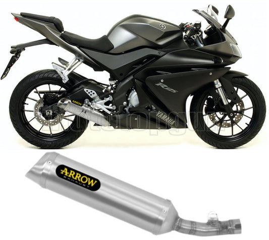 SCARICO COMPLETO OMOLOGATO CATALIZZATO ARROW THUNDER IN ALLUMINIO CON FONDELLO IN INOX COMPATIBILE CON YAMAHA YZF R125 R-125 14/16