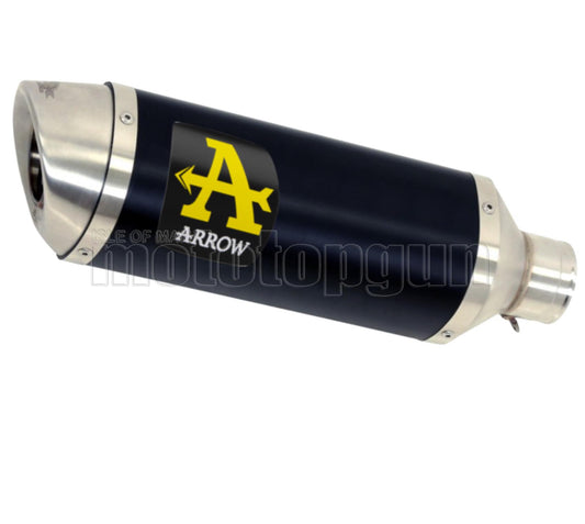 SCARICO COMPLETO OMOLOGATO OPEN ARROW THUNDER IN ALLUMINIO NERO CON FONDELLO IN INOX COMPATIBILE CON YAMAHA TRACER 700 16/19