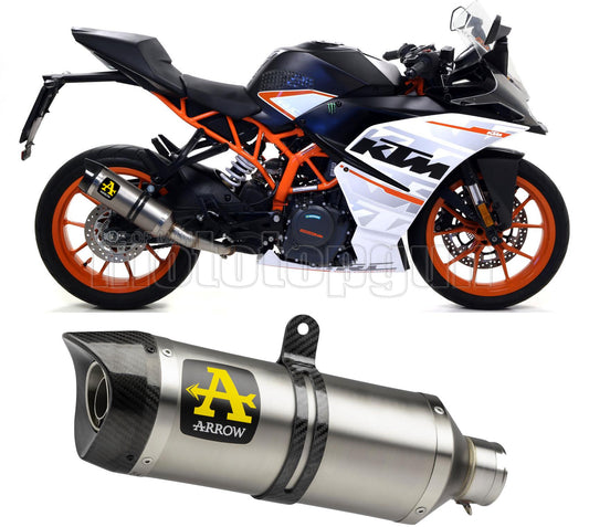 SCARICO OMOLOGATO ARROW THUNDER IN TITANIO CON FONDELLO IN CARBY COMPATIBILE CON KTM RC 125 17/20