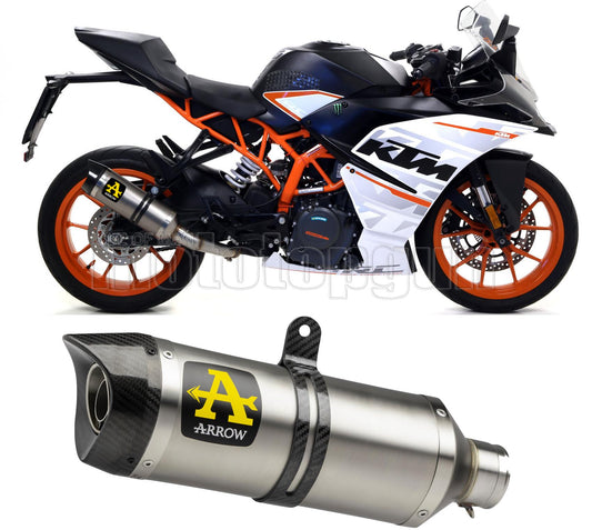 SCARICO OMOLOGATO ARROW THUNDER IN TITANIO CON FONDELLO IN CARBY COMPATIBILE CON KTM RC 390 17/20