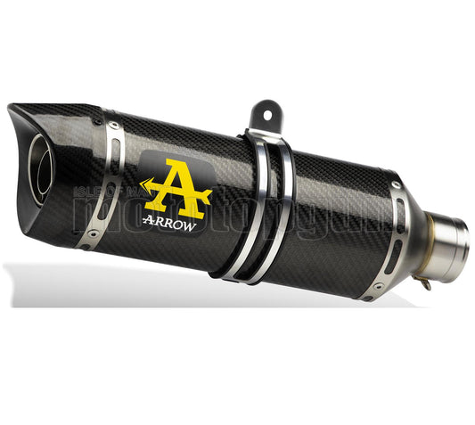 SCARICO OMOLOGATO OPEN DIAMETRO 60 ARROW THUNDER IN CARBONIO CON FONDELLO IN CARBY COMPATIBILE CON HONDA CB 650 R 19/22