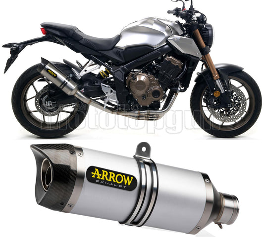 SCARICO OMOLOGATO ARROW THUNDER IN ALLUMINIO CON FONDELLO IN CARBY COMPATIBILE CON HONDA CB 650 R 19/22