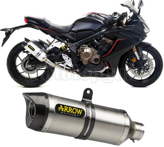 SCARICO OMOLOGATO ARROW THUNDER IN ALLUMINIO CON FONDELLO IN CARBY COMPATIBILE CON HONDA CBR 650 R 19/22