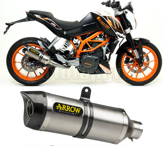 SCARICO COMPLETO OMOLOGATO OPEN ARROW THUNDER IN ALLUMINIO CON FONDELLO IN CARBY COMPATIBILE CON KTM DUKE 390 13/16
