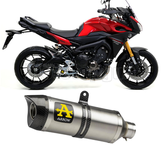 SCARICO COMPLETO OMOLOGATO OPEN ARROW THUNDER IN ALLUMINIO CON FONDELLO IN CARBY COMPATIBILE CON YAMAHA TRACER 900 GT 18/20