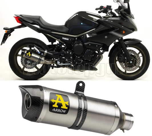 SCARICO COMPLETO OMOLOGATO OPEN ARROW THUNDER IN ALLUMINIO CON FONDELLO IN CARBY COMPATIBILE CON YAMAHA XJ6 DIVERSION 09/15