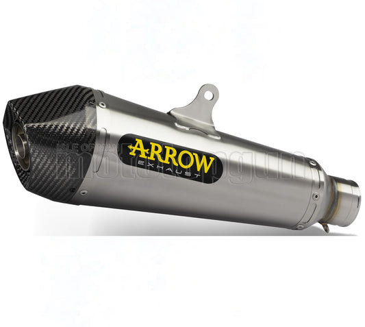 SCARICO OMOLOGATO OPEN DOPPIO TERMINALE ARROW X-KONE IN NICHROM CON FONDELLO IN CARBY COMPATIBILE CON HONDA CB 650 R 19/22