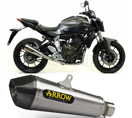 SCARICO COMPLETO OMOLOGATO OPEN ARROW X-KONE IN NICHROM CON FONDELLO IN CARBY COMPATIBILE CON YAMAHA MT07 MT-07 14/20