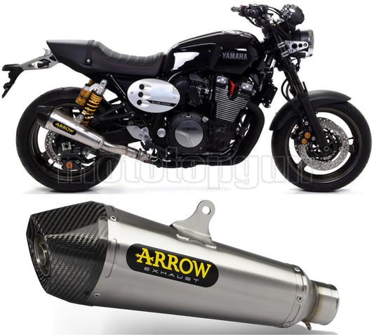 SCARICO OMOLOGATO CATALIZZATO ARROW X-KONE IN NICHROM CON FONDELLO IN CARBY COMPATIBILE CON YAMAHA XJR 1300 07/17