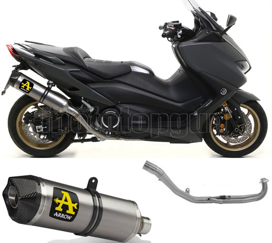 SCARICO RACE + DBKILLER ARROW RACE-TECH IN TITANIO CON FONDELLO IN CARBY COMPATIBILE CON YAMAHA TMAX T-MAX 560 20/21