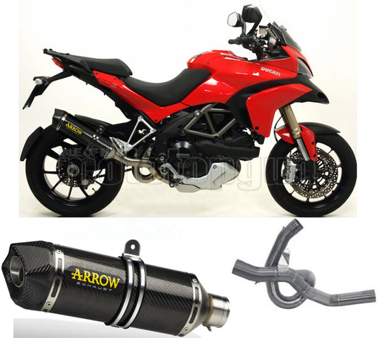 SCARICO COMPLETO OMOLOGATO OPEN ARROW RACE-TECH IN CARBONIO CON FONDELLO IN CARBY COMPATIBILE CON DUCATI MULTISTRADA 1200 S 10/14