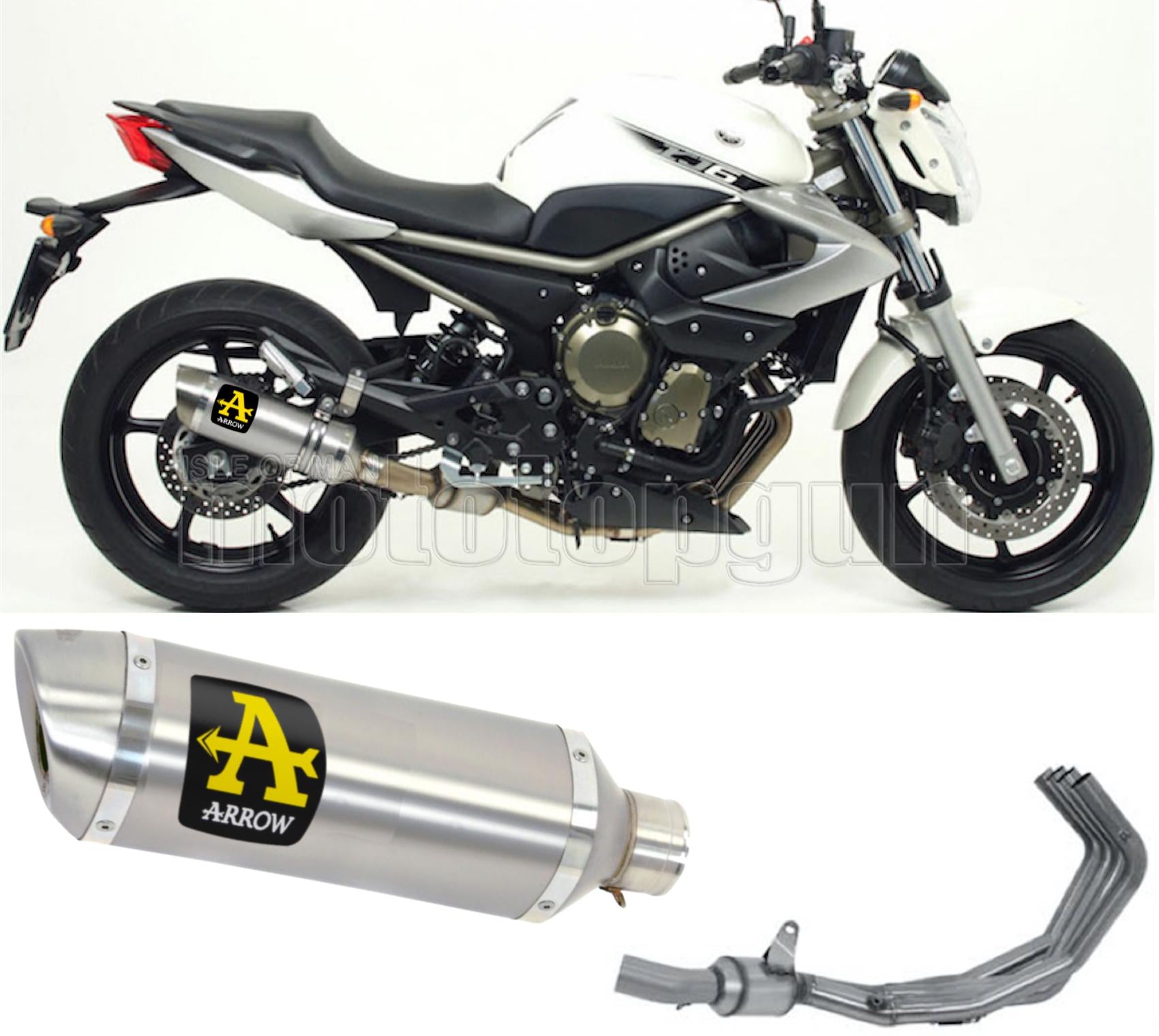 SCARICO COMPLETO OMOLOGATO OPEN ARROW THUNDER IN ALLUMINIO CON FONDELLO IN INOX COMPATIBILE CON YAMAHA XJ6 09/15