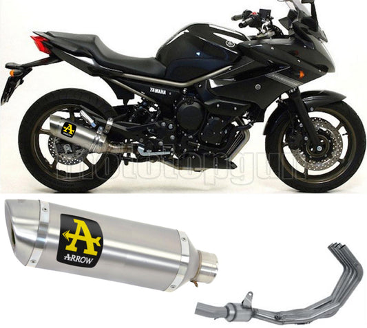 SCARICO COMPLETO OMOLOGATO OPEN ARROW THUNDER IN ALLUMINIO CON FONDELLO IN INOX COMPATIBILE CON YAMAHA XJ6 DIVERSION 09/15