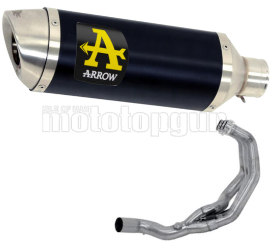 SCARICO COMPLETO OMOLOGATO OPEN ARROW THUNDER IN ALLUMINIO NERO CON FONDELLO IN INOX COMPATIBILE CON YAMAHA MT09 MT-09 TRACER 15/20