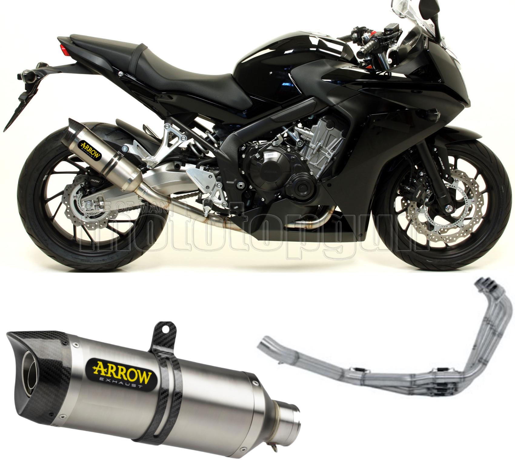 SCARICO OMOLOGATO ARROW THUNDER IN ALLUMINIO CON FONDELLO IN CARBY COMPATIBILE CON HONDA CBR 650 F 14/18