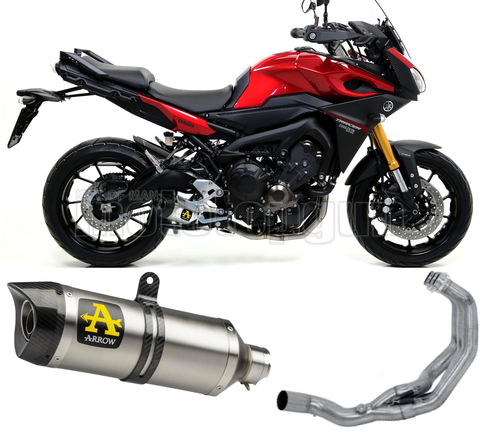 SCARICO COMPLETO OMOLOGATO OPEN ARROW THUNDER IN ALLUMINIO CON FONDELLO IN CARBY COMPATIBILE CON YAMAHA TRACER 900 GT 18/20