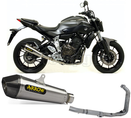 SCARICO COMPLETO OMOLOGATO OPEN ARROW X-KONE IN NICHROM CON FONDELLO IN CARBY COMPATIBILE CON YAMAHA MT07 MT-07 14/20