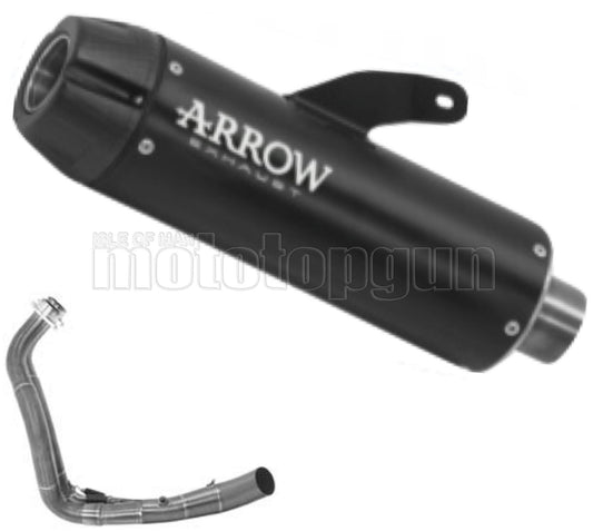 SCARICO OMOLOGATO CATALIZZATO ARROW JET-RACE IN NICHROM NERO CON FONDELLO IN CARBY COMPATIBILE CON YAMAHA TRACER 700 2020