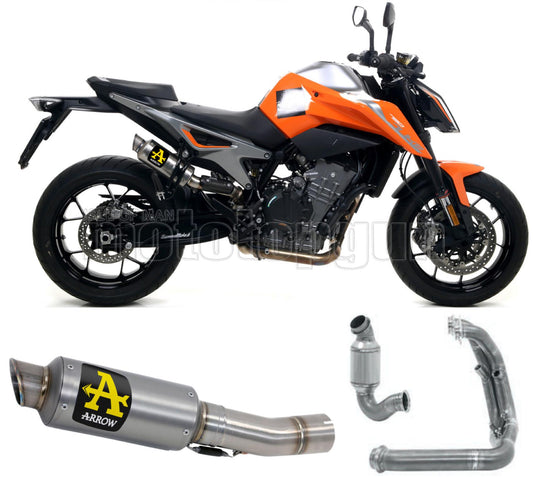 SCARICO COMPLETO OMOLOGATO CATALIZZATO ARROW GP2 GP-2 IN TITANIO CON FONDELLO IN INOX COMPATIBILE CON KTM 890 DUKE R 20/23