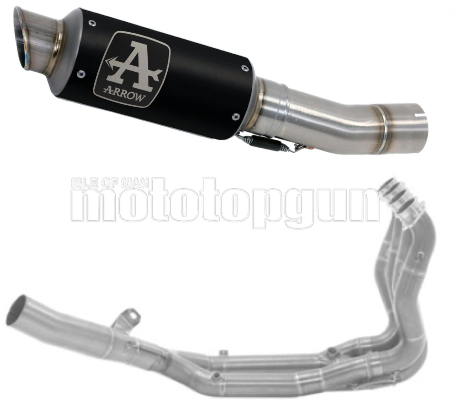 SCARICO COMPLETO OMOLOGATO CATALIZZATO ARROW GP2 GP-2 IN NICHROM NERO CON FONDELLO IN INOX COMPATIBILE CON BMW S1000 S-1000 RR 19/23