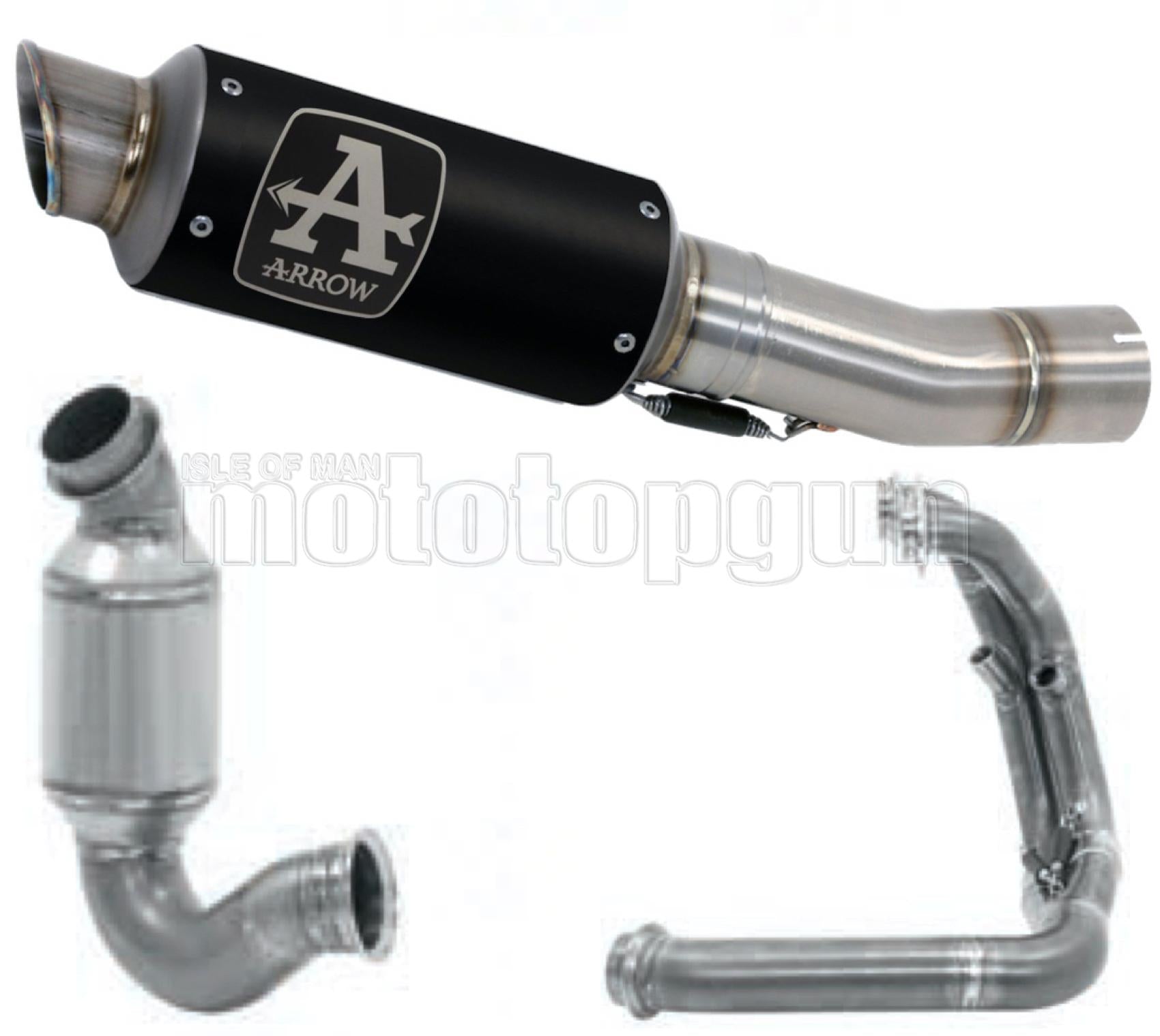 SCARICO COMPLETO OMOLOGATO CATALIZZATO ARROW GP2 GP-2 IN NICHROM NERO CON FONDELLO IN INOX COMPATIBILE CON KTM 890 DUKE R 20/23