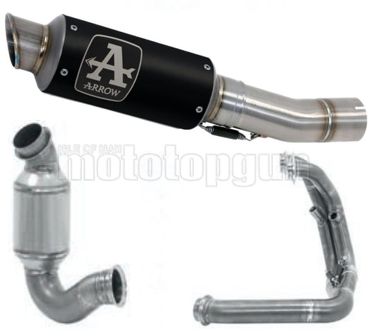 SCARICO COMPLETO OMOLOGATO CATALIZZATO ARROW GP2 GP-2 IN NICHROM NERO CON FONDELLO IN INOX COMPATIBILE CON KTM 890 DUKE R 20/23