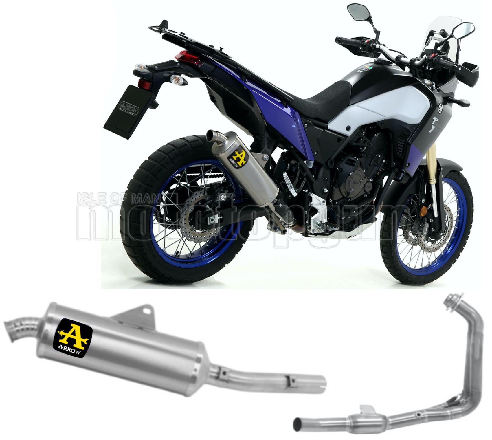 SCARICO OMOLOGATO ARROW INDY-RACE IN ALLUMINIO CON FONDELLO IN INOX COMPATIBILE CON YAMAHA TENERE 700 21/23